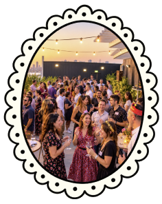 Rooftop crowd at ChallahFest 2025
